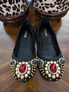 Miu Miu Round-Toe Flats